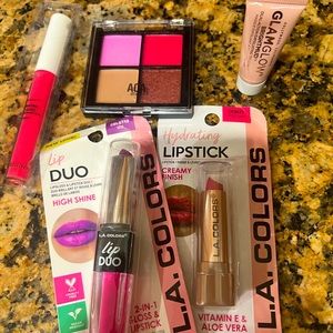 NWT Makeup Bundle. 3 new lipsticks and one eyeshadow quad and Mini mud mask.